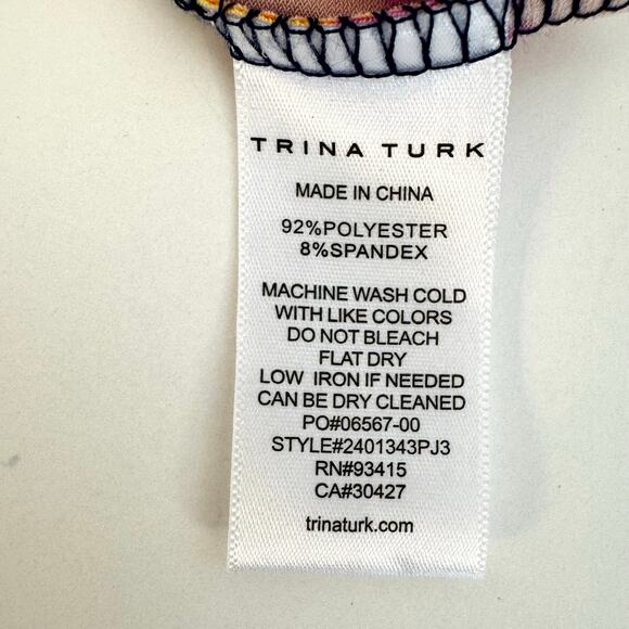 Trina Turk Juju Floral Print Sleeveless Halter Mini Dress Multicolor Size S NWT - Picture 12 of 13